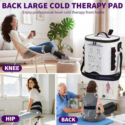 Cold Therapy Machine for Shoulder with Programmable Timer, Portable Ice Machine for Shoulder After Surgery, Lightweight Replacement Recovery System, Cryotherapy Pain Relief w/Compression Pad