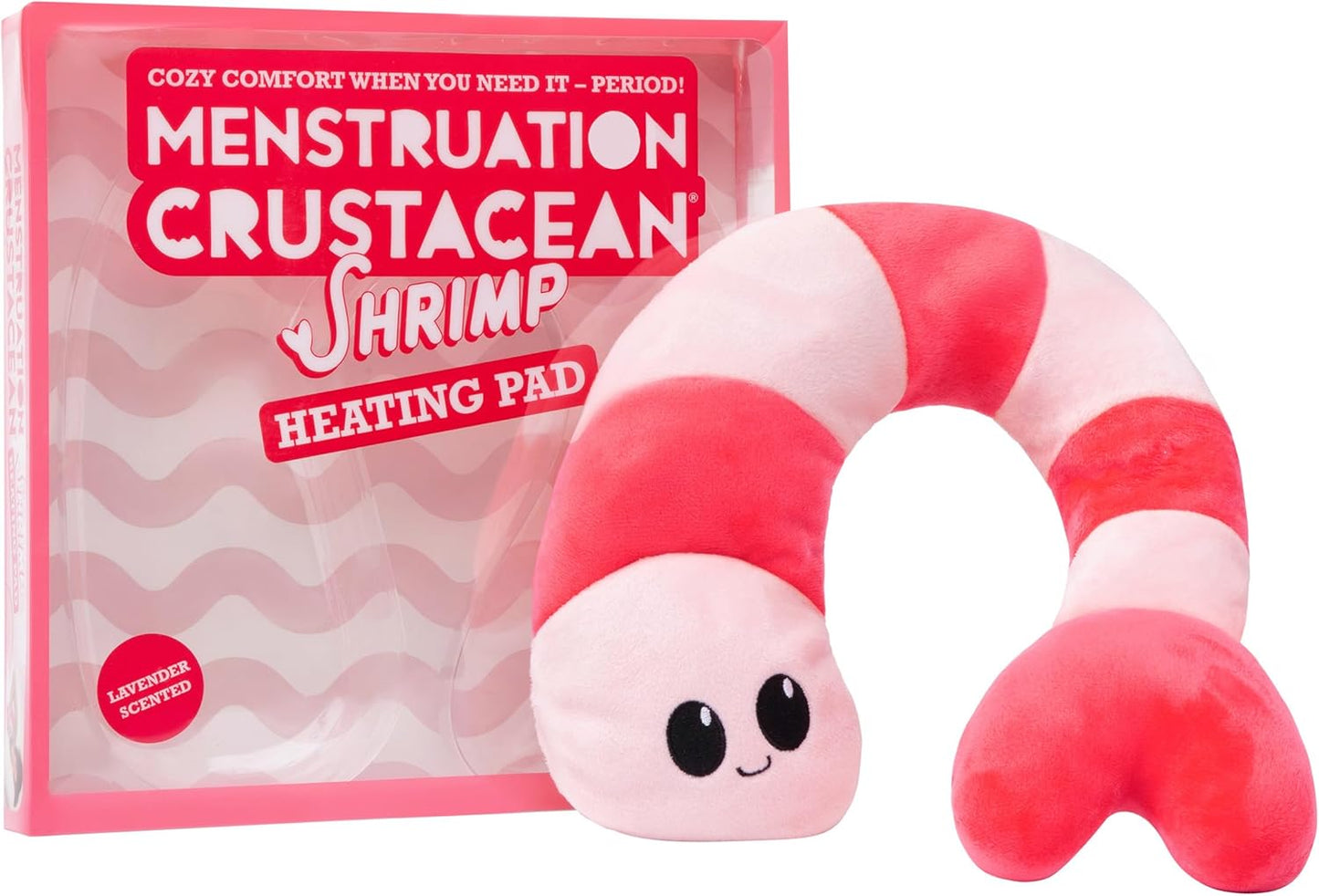 Menstruation Crustacean Lobster by Relatable, Microwavable Heating Pad for Period Cramps, Cuddly Plushies, Great Gift Ideas for Loved Ones of All Ages, Includes 1 Lavender Scented Heating Pad Plushy