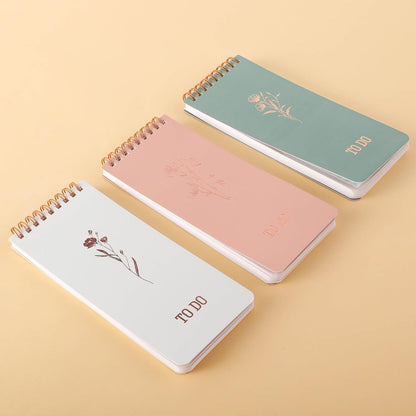 To Do List Notepad Set - 3-Pack, To Do List Notebook, Shopping List Notepads,Dated Pages & Checklist Layout, Portable Spiral Bound for To-Do Lists & Goals