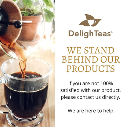 DelighTeas Organic Masala Chai Powder | Caffeine free, Unsweetened, Vegan, Keto | Ayurvedic Digestive Support blend for Chai Spice Tea | 100 Servings, 4oz