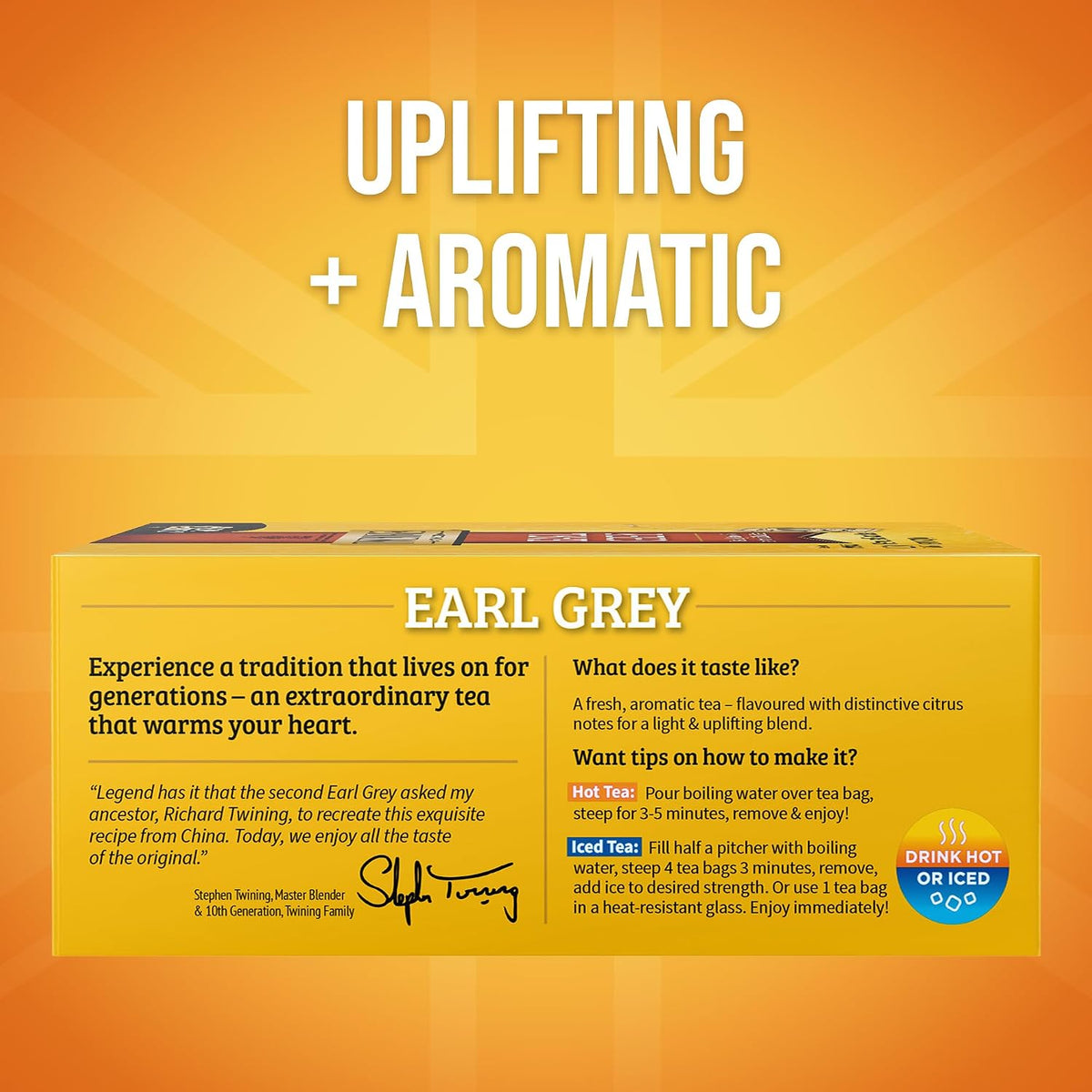 Twinings Earl Grey Black Bergamot Caffeinated Tea Bags, 100 CT Box (1 Pack)