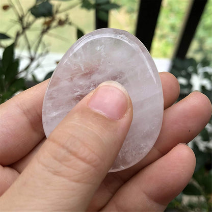 Fekuar Natural Moonstone Crystal Thumb Worry Stone, Hand Carved Healing Crystal Teardrop Pocket Worry Stones for Anxiety Stress Relief Meditation