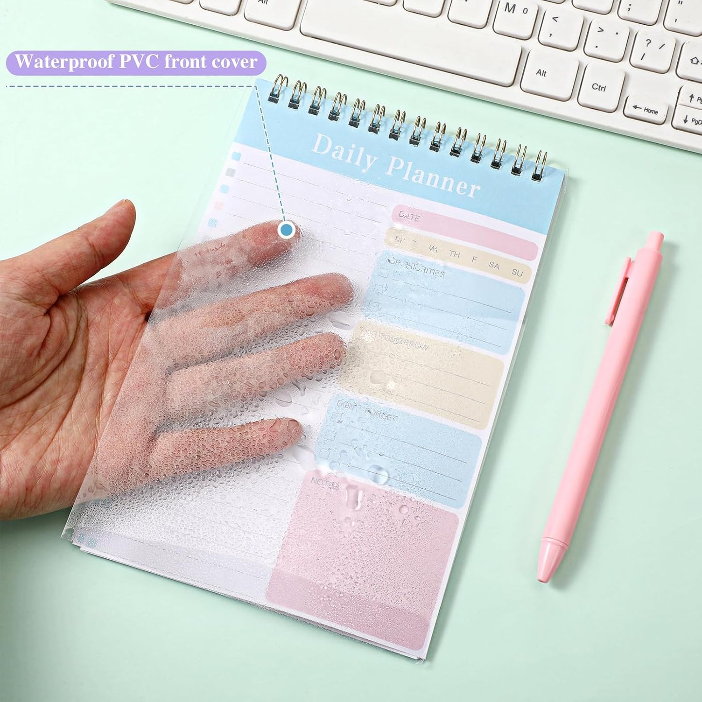 20 Pack To Do List Notepad, Daily To Do List Notebook, 5" x 8" 30 Sheets Spiral Paper Planner Notebook, A5 Undated Daily Planner Notepad with Checklist for Office Planning, Schedules