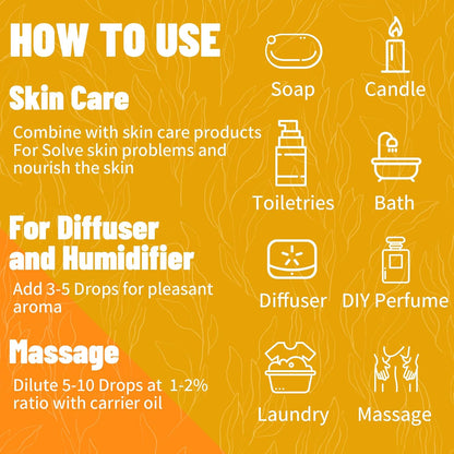 Essential Oils Set Top 6 Aromatherapy-Essential Oils for Diffuser for Home,Air Freshening Diffuser Oils Scents for Aromatherapy,Laundry,Candle&Soap Making,Humidifiers 6 X 10ML