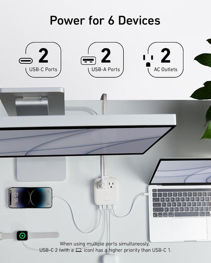 Anker Travel Power Strip, Anker Nano 67W Max 6-in-1 USB C Charger, 2 USB C