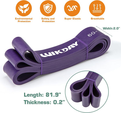 WIKDAY Resistance Bands for Working Out, Exercise Bands, Workout Bands, Pull Up Assistance Bands for Body Stretching Training Physical Therapy Muscle Training for Men & Women