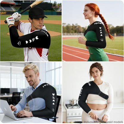 REVIX Arm & Shoulder Ice Pack Wrap for Pitchers, Gel Cold Pack, S