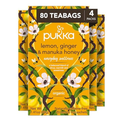 Pukka, Tea Lemon Ginger Manuka Honey Organic, 20 Count