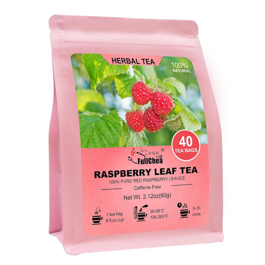 FullChea - Raspberry Leaf Tea Bags, 40 Count, Natural Pregnancy Tea