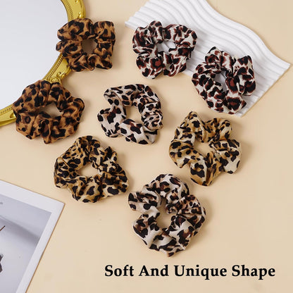 Satin Scrunchies for Women – 8PCS Blush & Brown Silk Hair Ties Set – No Crease, Frizz-Free, Gentle Elastic Hair Bands, Soft & Stylish Everyday Hair Accessories Gifts