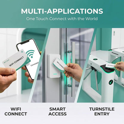 NFC Cards NFC Tags NFC Business Card NFC 215 Cards Blank 504 Bytes Programmable NFC Tags iPhones Compatible with NFC Enabled Mobile Phones & Devices (PVC-WHITECARD)