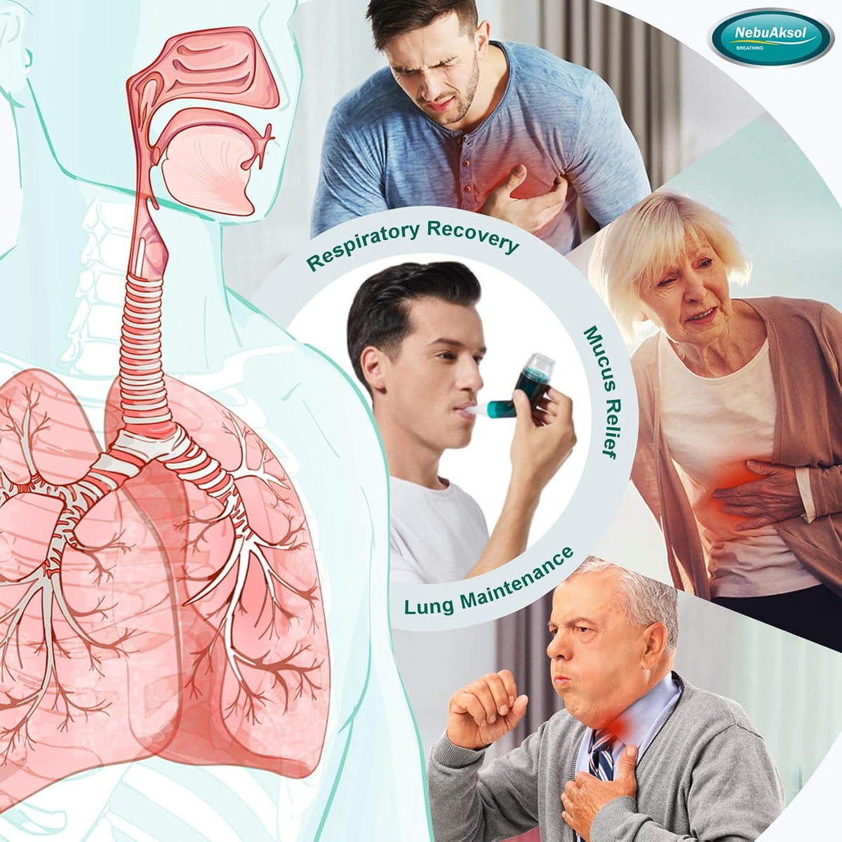 Flutter Valve Breathing Exercise Device for Lungs, Portable Lung Exerciser & Mucus Clearance Device, Adjustable Resistance for Mucus Removal