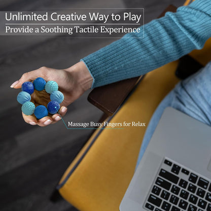 luckdoor Silicone Magnetic Balls Fidget Toys for Adults & Teens,4PCS Stress Relief Sensory Toys for Autism ADHD Anxiety,Fun Textures Gadgets,Office Desk Toy,Stocking Stuffers for Men Women Teen Gifts