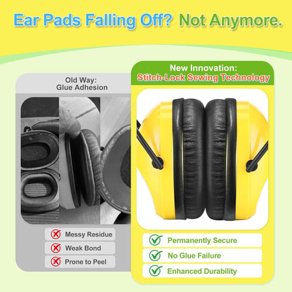 ZOHAN EM030 Kids Ear Protection, Noise Cancelling Headphones Ear Muffs for Autism Sensory, Safety Noise Reduction Hearing Protection for Monster Truck/Concerts/Fireworks/Air Shows