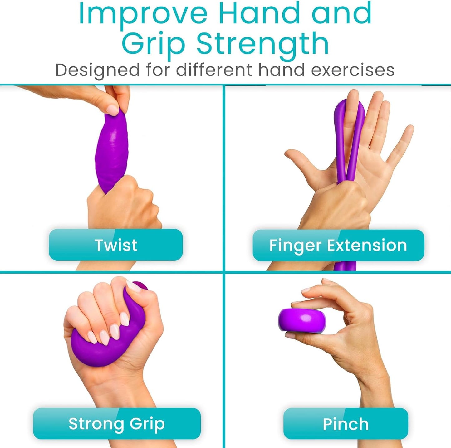 Vive Therapy Putty for Adults, for Hand (2 Pack) - Occupational Sensory Stress Relief Tools - for Physical Exercise, Finger Pain, Grip Strength, Rehab, Arthritis, Forearms, Fidgeting, Motor Skills
