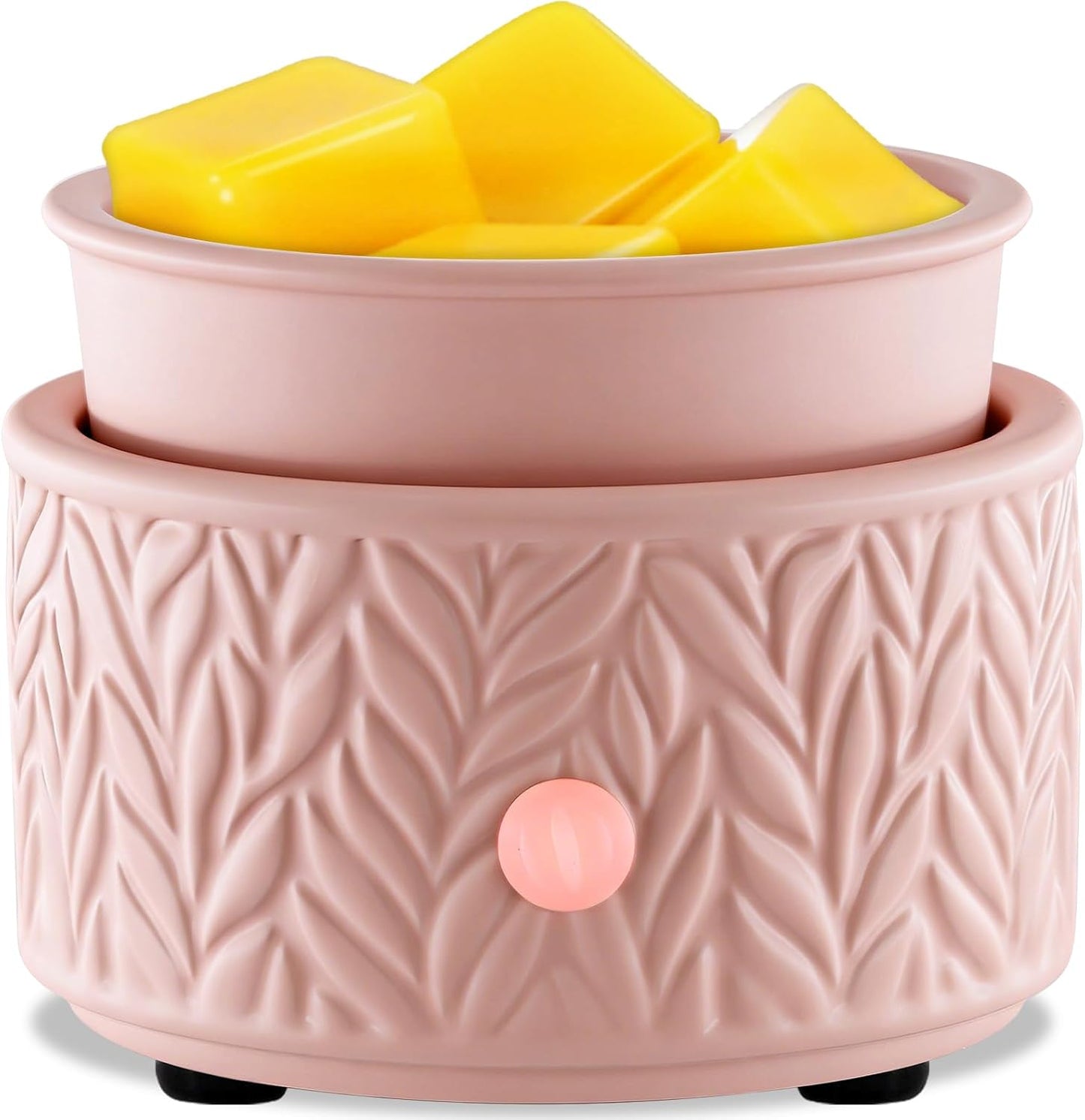 EQUSUPRO Wax Melt Warmer for Scented Wax Melts 3-in-1 Electric Ceramic Candle Wax Warmer Burner Fragrance Wax Melter for Home Office Bedroom Gift & Decor (Leaf)