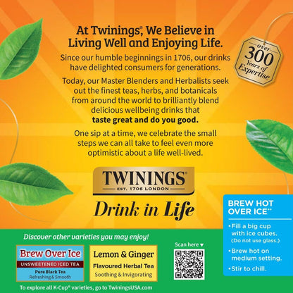 Twinings Green Tea K-Cup Pods for Keurig, 12 CT Box (6 Pack)
