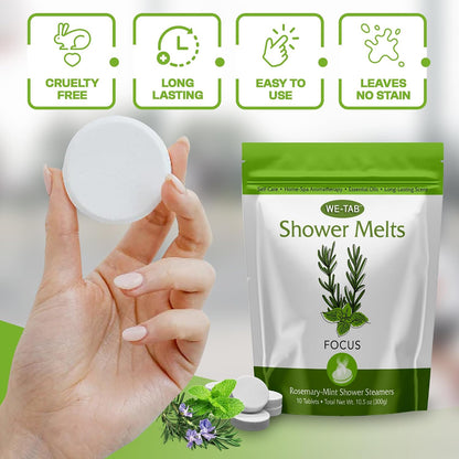 Shower Steamers 10-pk with Essential Oil Aromatherapy to Unwind and Sleep, Long Lasting Lavender Scent, No Stain or Artificial Dye, for Relaxation, Stress Relief and Self Care Gift for Everyone!