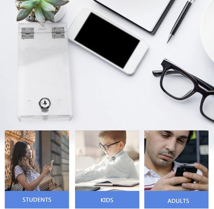 Zerodeko 1PC Key Lock Box Cellphone Case Clear Cell Phone Lock Box Phone Locker Box Self-control Smartphone Holder Mobile Phone Case for Parents to Get More Focused Cellphone Case Lockbox