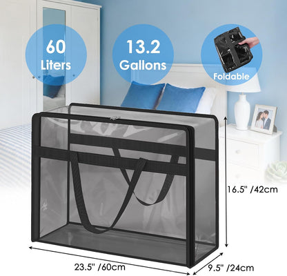 Blanket Storage Bags Extra Large 60L 4 Pack Clothes Organizer