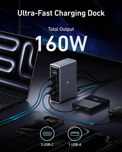 Anker Prime Docking Station, 14-in-1 Laptop Docking Station Dual Monitor