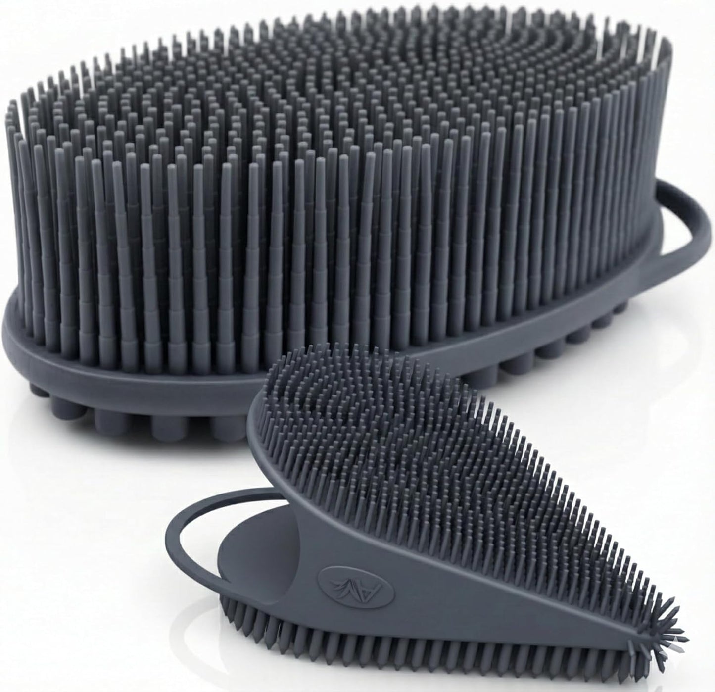Avilana Premium Silicone Body Scrubber - Trusted Since 2017 - SGS Certified Food Grade Dual Sided Bath Brush, Quick-Dry Exfoliating Loofah Alternative, Massage Brush Sensitive Skin Women Men