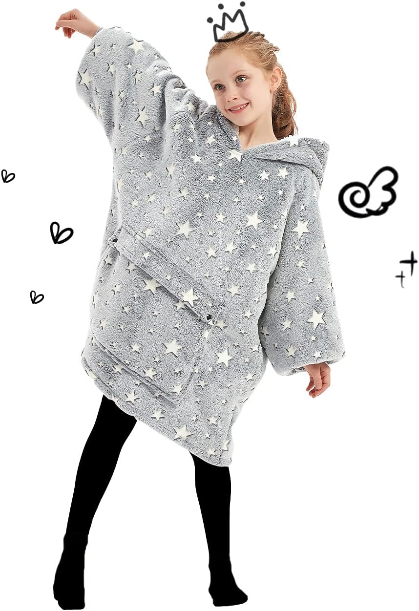 KFUBUO Wearable Blanket Hoodie for Adults Sherpa All Patterns Cat Oversized Sweatshirt Blanket with Pockets for Women