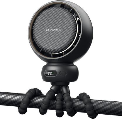 MAMAZING Portable Stroller Fan for Cooling, 70° Auto Oscillation, 5000mAh