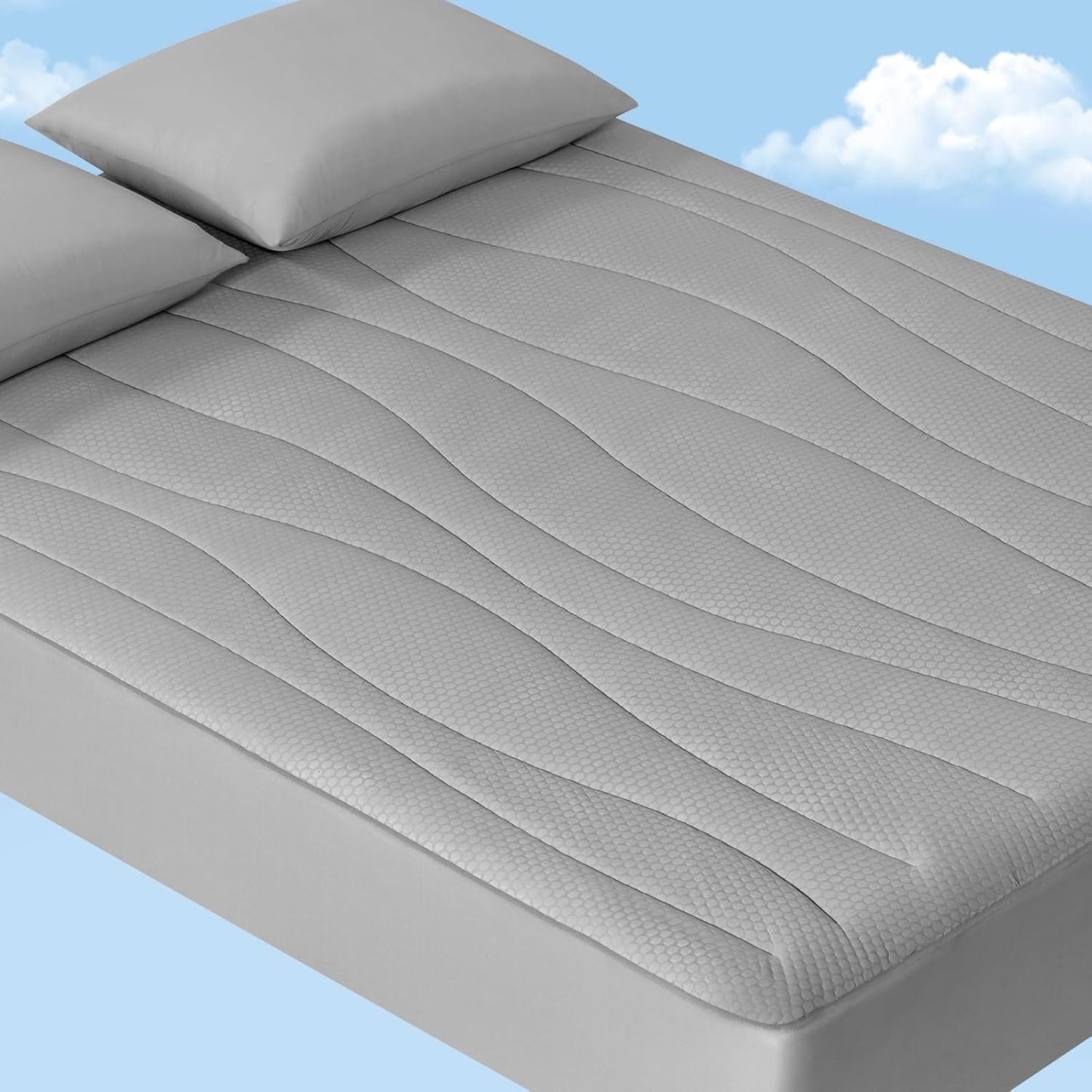 Elegear Cooling Mattress Pad King, Upgraded Arc-Chill® 3.0 + PCM Cooling, Stay Cool All Night, Breathable & Soft, Deep Pocket 18", Washable Mattress Protector for Hot Sleepers, Gray