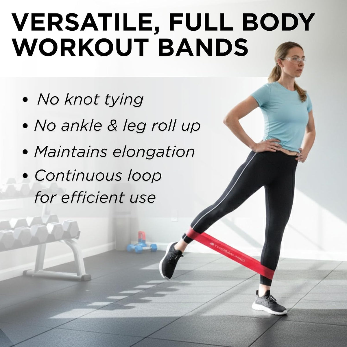 THERABAND Resistance Band Loop Set of 3, Exercise, 12", Black/Silver/Gold