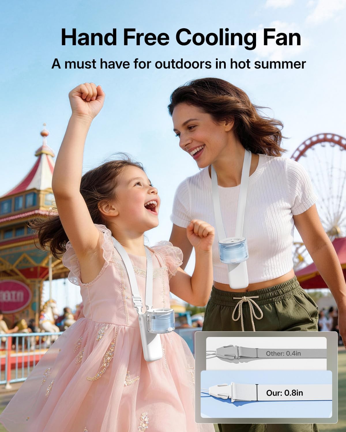 Misting Fan Portable - Handheld Turbo Fan with Cool Mist Spray, 4000mAh Rechargeable, 5 Speeds, Personal Foldable Water Mister for Summer Travel, Beach & Outdoor Essentials - Black