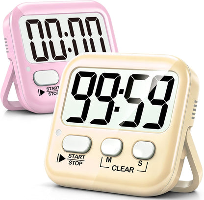 Antonki 2 Pack Digital Timer for Kids Classroom Kitchen Timers for Cooking