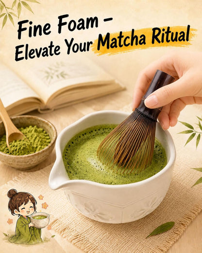 Matcha Whisk - 2-pack Bamboo matcha Whisk set, Handcrafted Traditional Japanese Chasen, 100-Prong Matcha Stirrer Wisk Mixer Brush for Authentic Matcha Tea Preparation