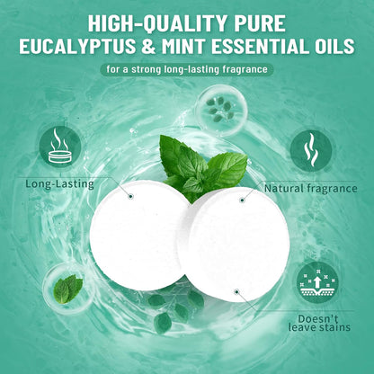 Shower Steamers Aromatherapy, 8 Pcs Eucalyptus & Mint Essential Oil | Christmas Stocking Stuffers for Adults Women Men Teens White Elephant Birthday Gifts, Organic Shower Bombs Home Spa Relaxing