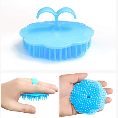 4PCS Hair Scalp Scrubber Massager Brush Head Exfoliator Shower Shampoo Comb