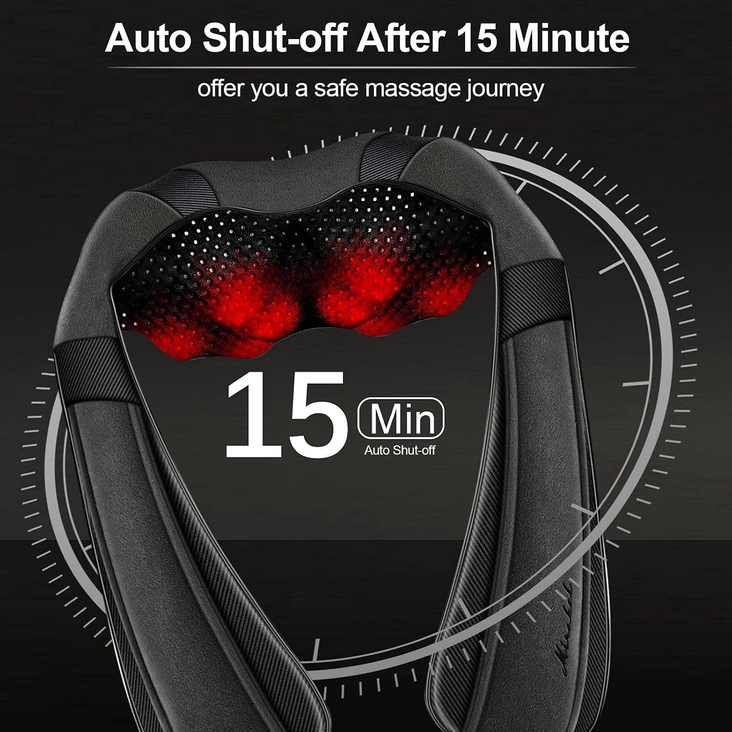 Shiatsu Neck Back and Shoulder Massager with Heat for Pain Relief Deep Tissue, Christmas Women Men Gifts for Mom Dad, Wife Husband, Him Her, Fathers Day, Mothers Day, Birthdays Gift (NOT Cordless)
