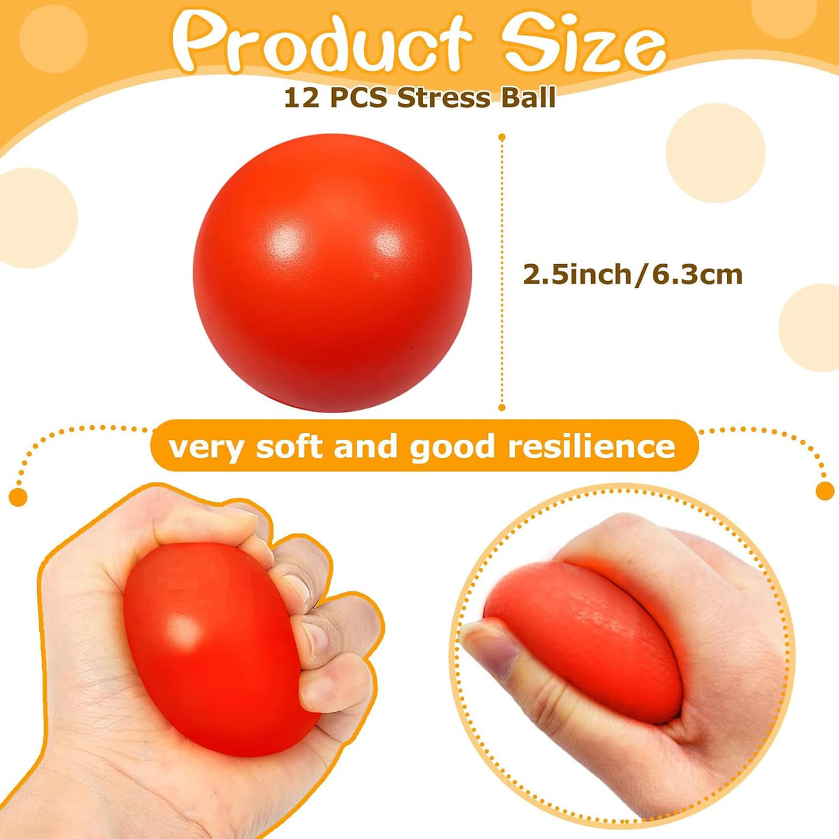 12 Pcs Blue Foam Stress Ball Squeeze Stress Relief Balls for Kids and Adults Hand Exercise Sensory Relief Toys for Anxiety ADHD Autism （Blue）