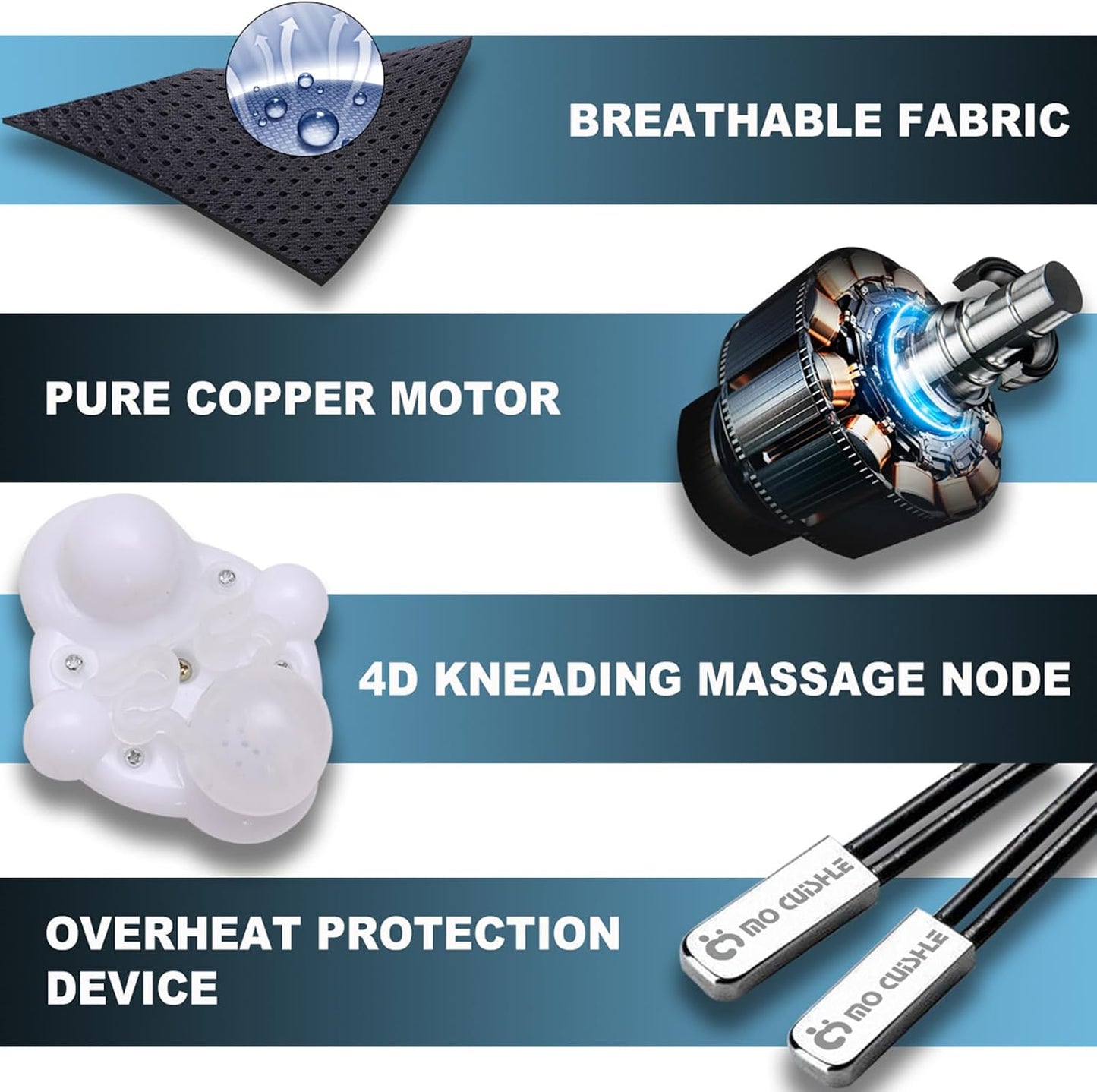 Mo Cuishle Women Men Gifts, Shiatsu Back Shoulder and Neck Massager with Heat, Electric Deep Tissue 4D Kneading Massage, Best Gifts for Mom Dad Wife Husband her Him, Christmas, Birthday (NOT Cordless)