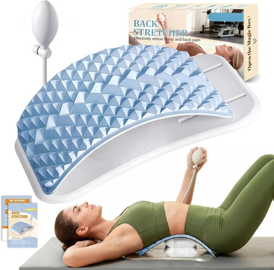 Back Stretcher for Lower Back Pain Relief, Adjustable Lumbar Support Board with Acupressure Points, Back Stretcher Board for Scoliosis, Spine Decompression Support
