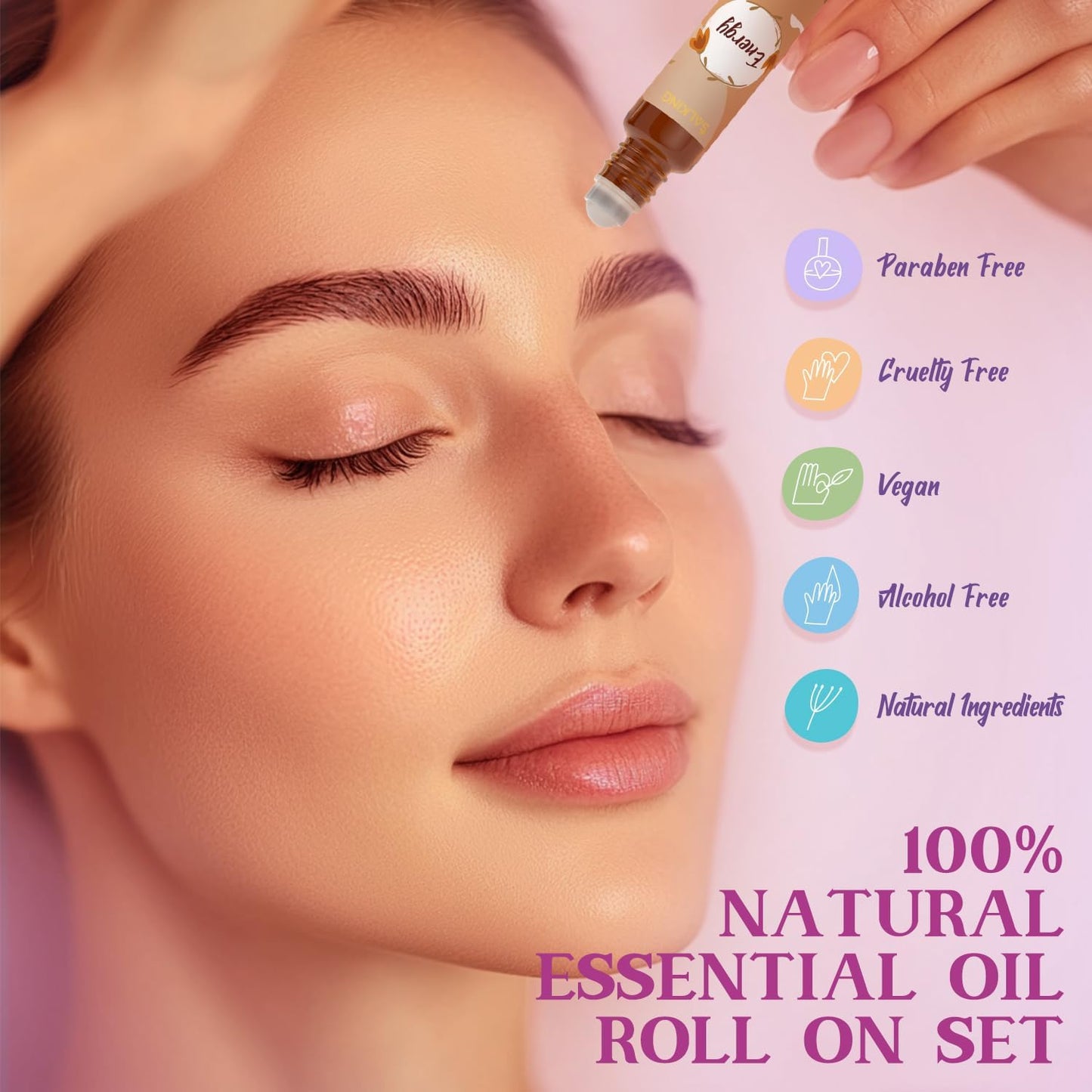SALKING Floral Essential Oils Set, Premium Pure and Natural Essential Oils, Fragrance Oil Scented Oils for Oil Diffusers 6 x 10 ML - Lavender, Rose, Jasmine, Cherry Blossom, Gardenia, Chamomile