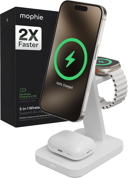Mophie Snap+ 3-in-1 Wireless Charging Stand - MagSafe & Qi2 Certified