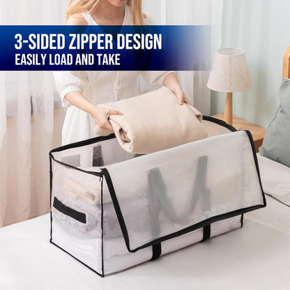 TAILI Blue Extra Large Moving Bags,Storage Bags with Visible Window