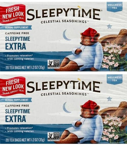 Celestial Seasonings Sleepytime Extra Herbal Tea, 20 Tea Bags Box