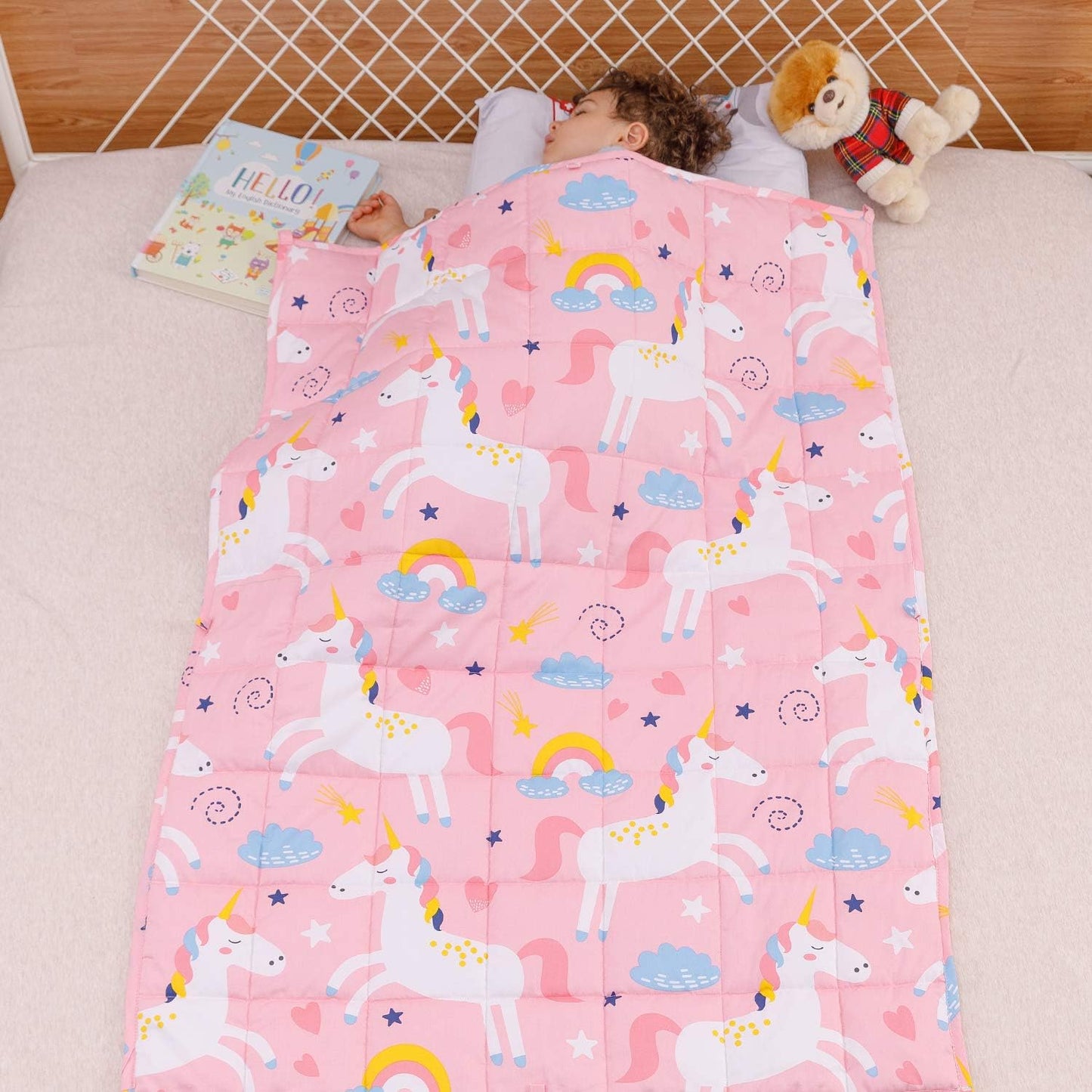 Sivio Weighted Lap Pad 2lbs, Cotton Weighted Blanket Sensory Weighted Lap Blanket Indoor Outdoor, 19 x 21 Inch, Blue Dinosaur