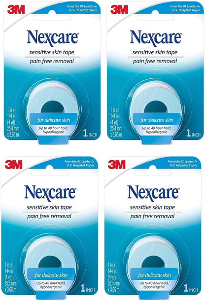 Nexcare Sensitive Skin Low Trauma Tape, 4 count