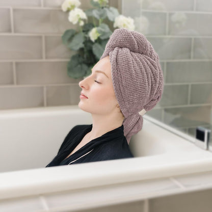 ROLSHOL 2 Packs Large Microfiber Hair Towels for Women, Super Absorbent & Quick Dry Hair Towel Wrap for Curly Hair Long & Short Hair- Anti-Frizz Hair Turbans for Wet Hair - 27.5''*39.4''