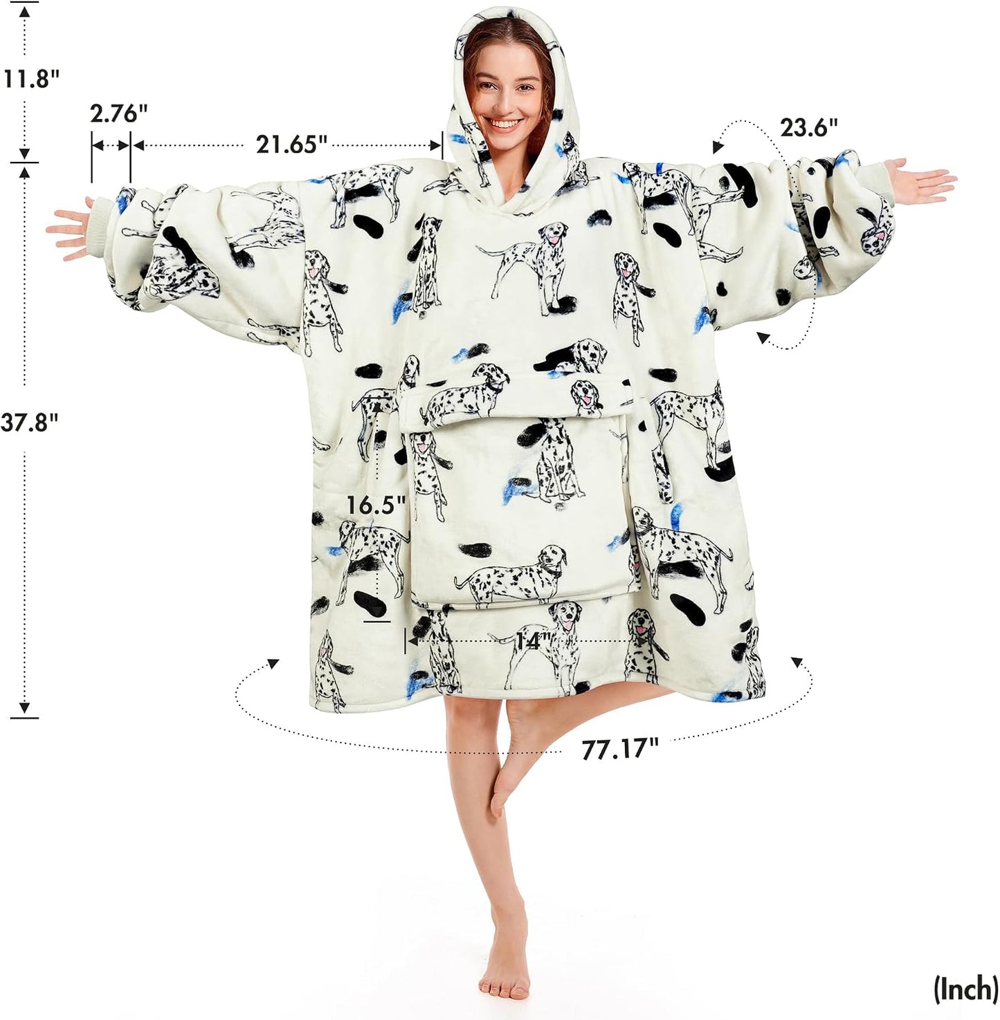 Narecte Cozy Oversized Blanket Hoodie Wearable Blanket Adults Soft Hooded Blanket Hoodie Birthday Gifts for Women Christmas - Colors A