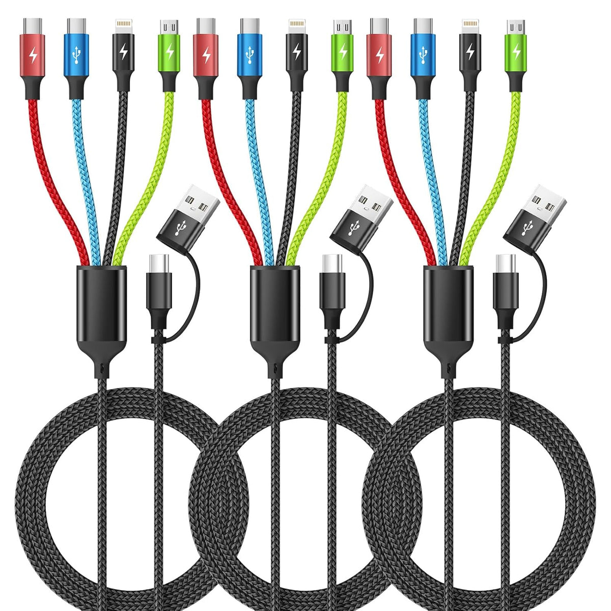 4 in 1 Multi Charging Cable, 5FT Charging Cords for Multiple Devices