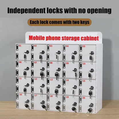 Acrylic Phone Charging Station 50 Slots Wallmounted with LockKeys Secure Mobile Device Nizer for Office Classroom Meeting Room Spacesaving Solution,4Slots
