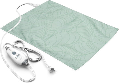 Pure Enrichment PureRelief Express Designer Series Electric Heating Pad - 12” x 15” Fast-Heating with 4 Heat Settings, Machine-Washable Fabric, & 2-Hour Auto Safety Shut-Off - Cerulean Diamond
